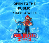 Large water slide with pool beneath