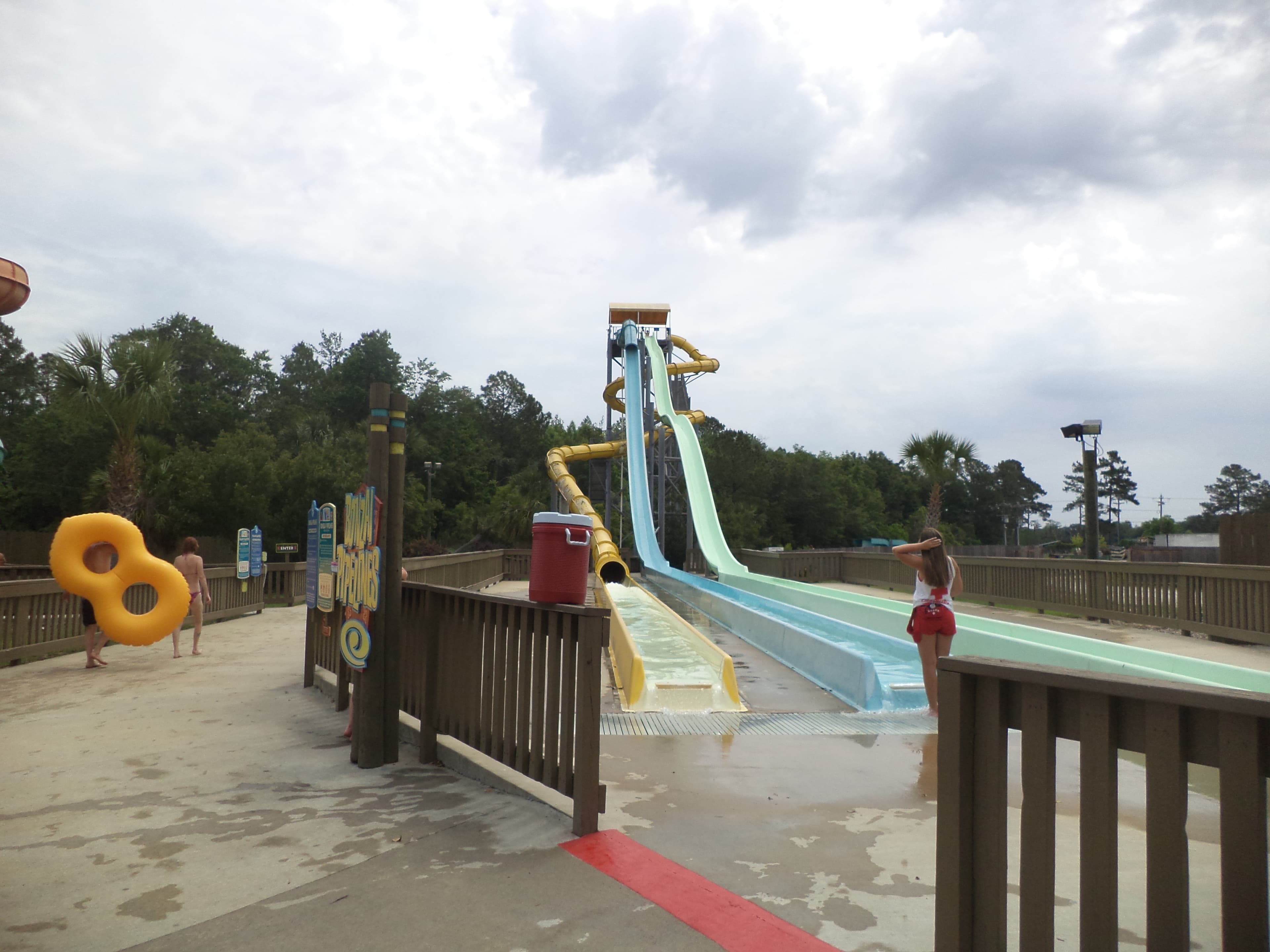Bonzai Pipelines racing water slides at Wild Adventures in Georgia