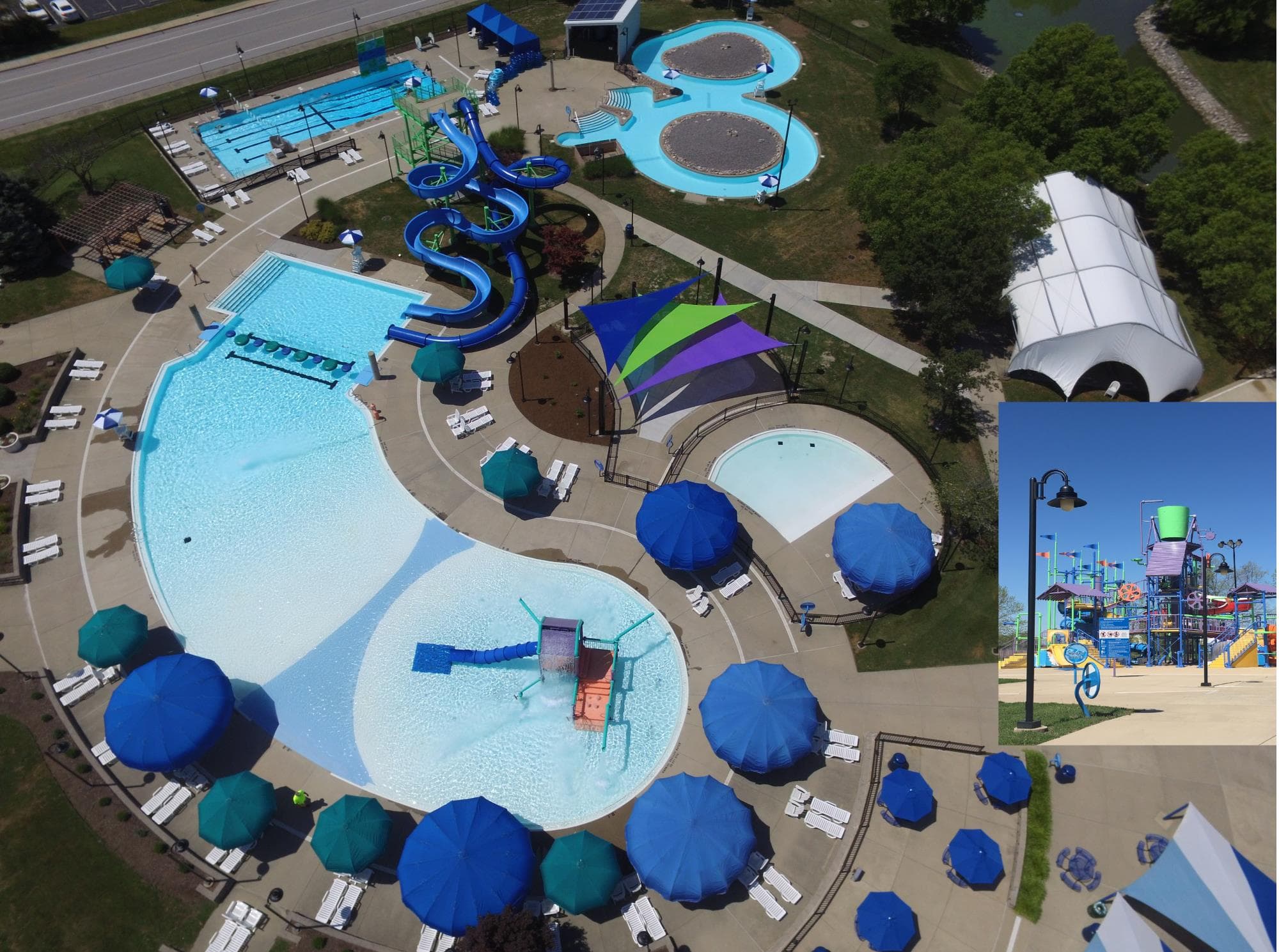Overhead Image of Waterpark