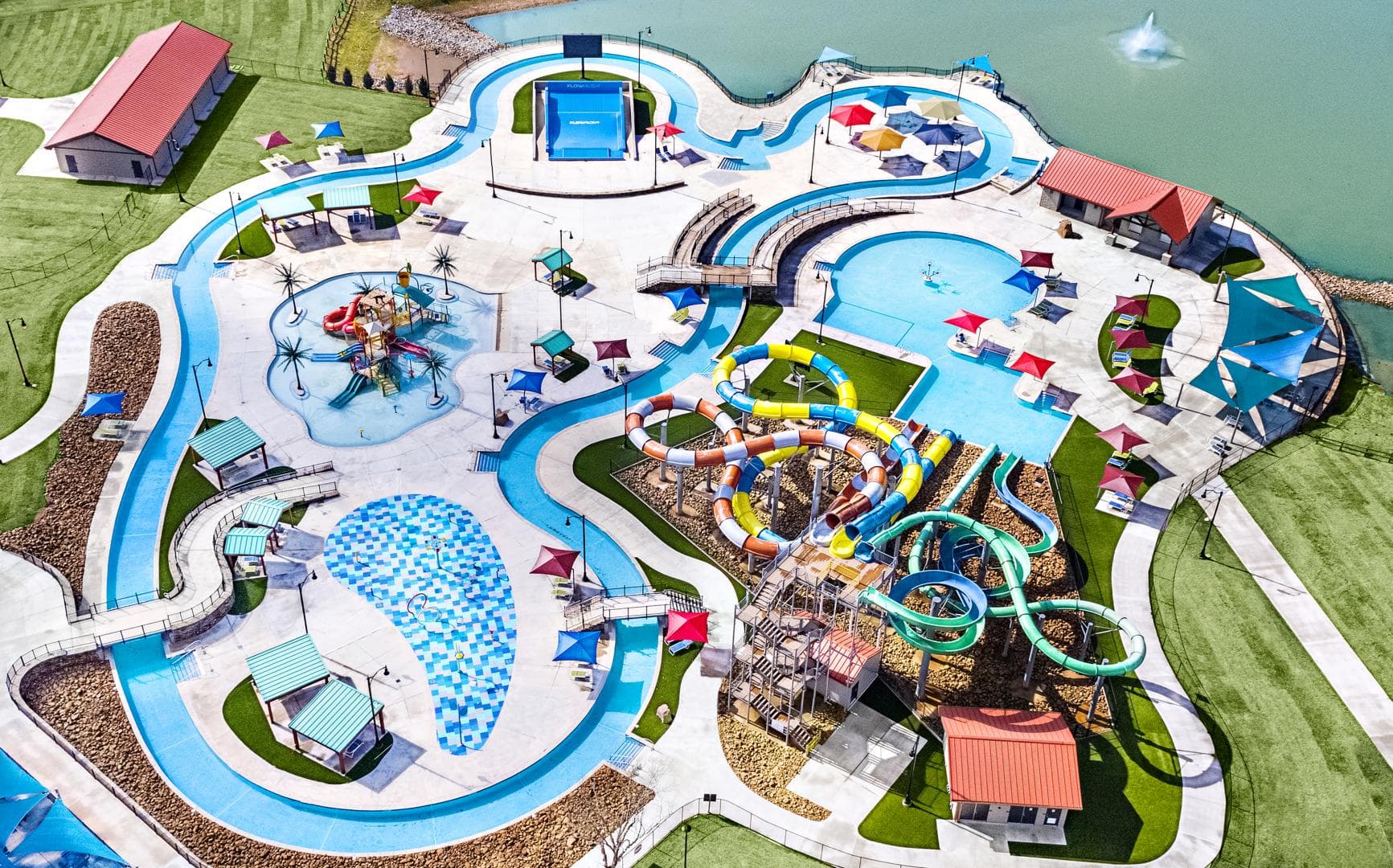 Aerial view of the whole Water Park