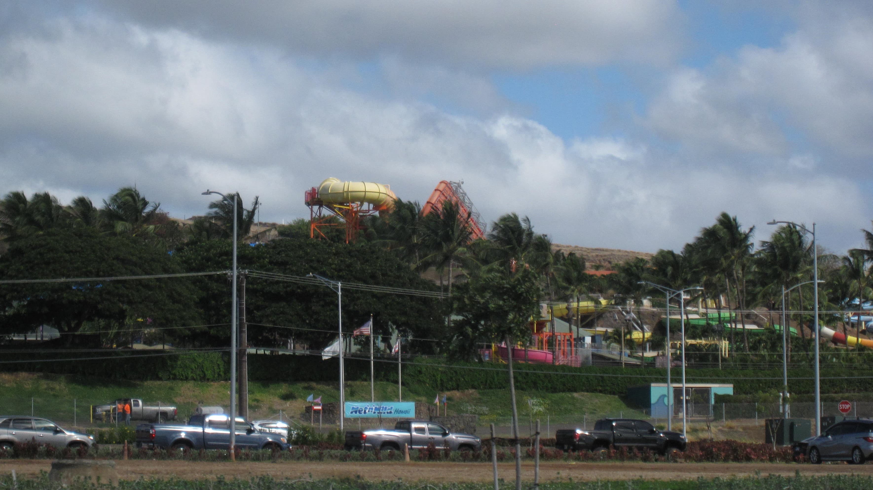 An overview of Wet'n'Wild Hawaii water park on Oahu