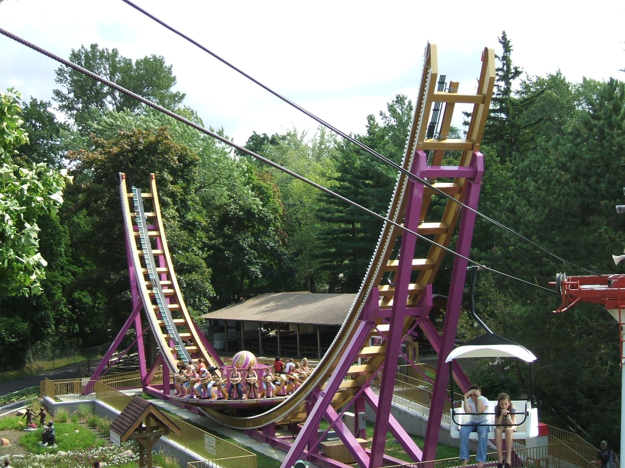 A funnel raft slide at Waldameer's Water World, Pennsylvania