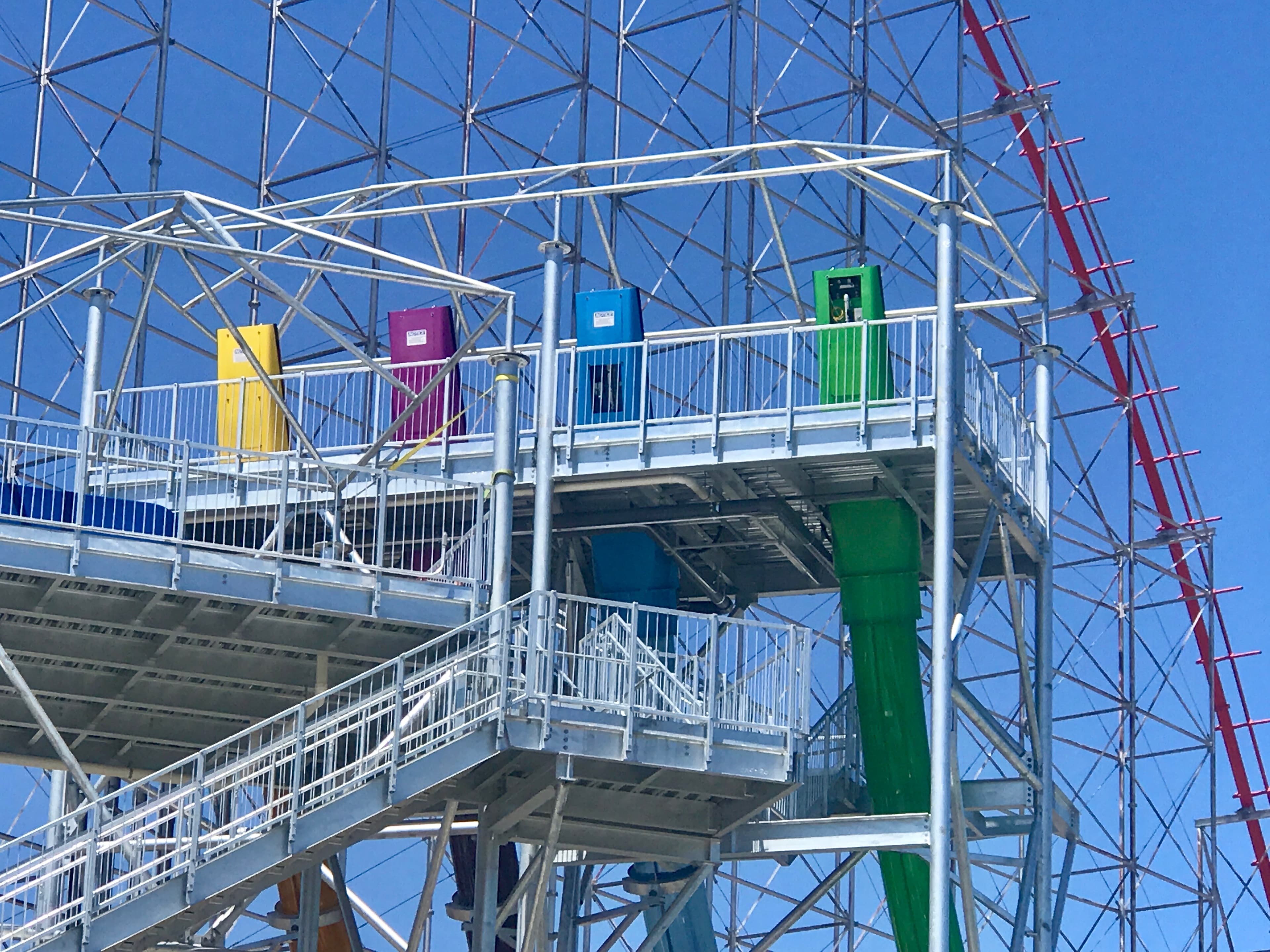 Freefall speed slides at Cedar Point Shores, Ohio